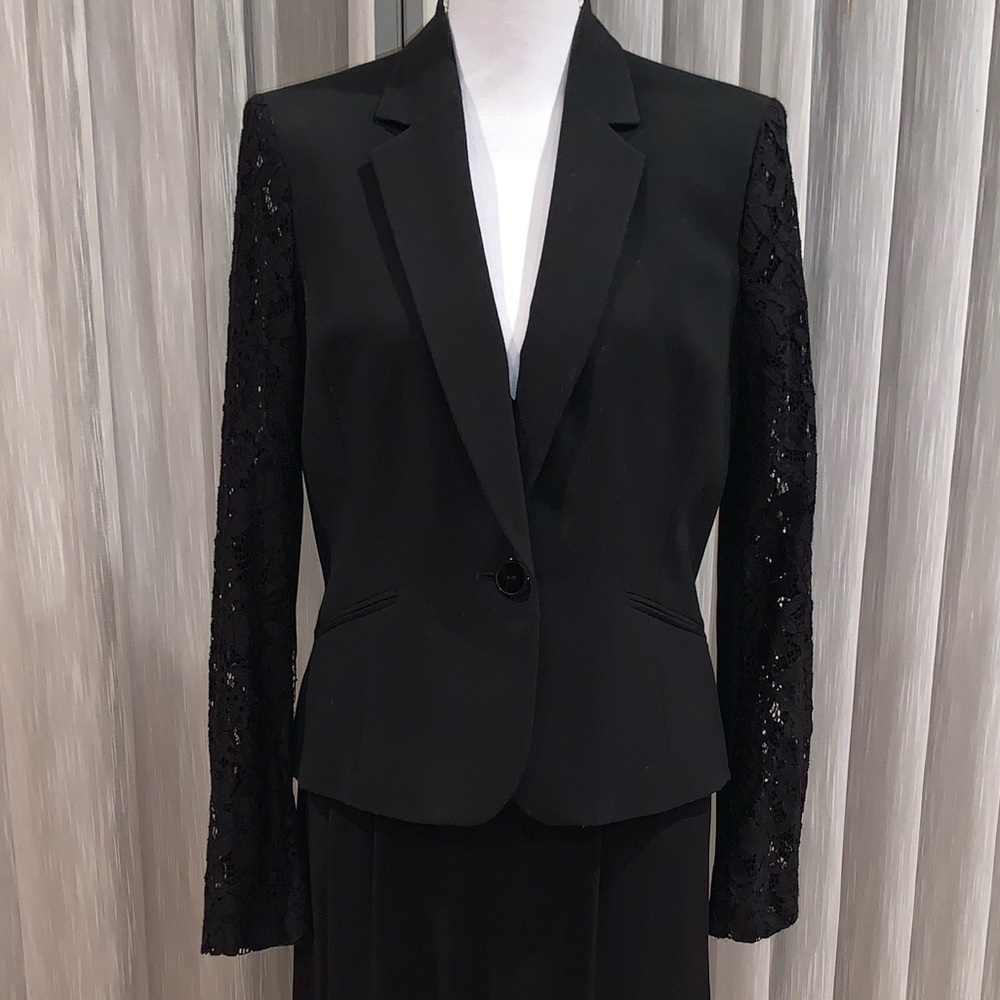 Nine West Bolero jacket laced sleeves sz 6 NICE!!!